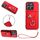 Per Honor X8b 4G Custodia per cellulare in PU con porta carte per organo globale con cordino (rosso) Per Honor X8b 4G Custodia per cellulare in PU con porta carte per organo globale con cordino (rosso)