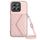 Custodia per telefono RFID con struttura rombica globale per Honor X8b 4G con cordino lungo (oro rosa) Custodia per telefono RFID con struttura rombica globale per Honor X8b 4G con cordino lungo (oro rosa)
