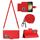 Custodia per cellulare in pelle con texture rombica per Samsung Galaxy S24 Ultra 5G con cordino lungo (rosso)