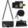 Custodia per cellulare in pelle con texture rombica per Samsung Galaxy S24 Ultra 5G con cordino lungo (nero)