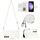 Per Samsung Galaxy S24 5G Custodia per telefono in pelle con texture rombica con cordino lungo (Bianco) Per Samsung Galaxy S24 5G Custodia per telefono in pelle con texture rombica con cordino lungo (Bianco)