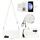 Per Samsung Galaxy S23 FE 5G Custodia per telefono in pelle con texture rombica con cordino lungo (Bianco) Per Samsung Galaxy S23 FE 5G Custodia per telefono in pelle con texture rombica con cordino lungo (Bianco)