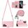 Per Samsung Galaxy S22 Ultra 5G Custodia per cellulare in pelle con texture rombica con cordino lungo (rosa) Per Samsung Galaxy S22 Ultra 5G Custodia per cellulare in pelle con texture rombica con cordino lungo (rosa)