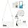 Per Samsung Galaxy S22+ 5G Custodia per telefono in pelle con texture rombica con cordino lungo (Bianco)