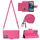 Custodia per cellulare in pelle con texture rombica per Nokia G22 con cordino lungo (rosa rossa)