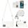 Custodia per cellulare in pelle con texture rombica per Nokia G22 con cordino lungo (bianco) Custodia per cellulare in pelle con texture rombica per Nokia G22 con cordino lungo (bianco)