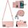 Custodia per cellulare in pelle con texture rombica per Nokia G22 con cordino lungo (rosa corallo) Custodia per cellulare in pelle con texture rombica per Nokia G22 con cordino lungo (rosa corallo)
