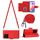 Custodia per telefono in pelle Flip con texture rombica per Honor X6a con cordino lungo (rosso) Custodia per telefono in pelle Flip con texture rombica per Honor X6a con cordino lungo (rosso)
