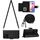 Custodia per cellulare in pelle Flip con texture rombica per Honor X6a con cordino lungo (nero) Custodia per cellulare in pelle Flip con texture rombica per Honor X6a con cordino lungo (nero)