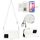 Custodia per telefono in pelle Flip con texture rombica per Honor X6a con cordino lungo (bianco) Custodia per telefono in pelle Flip con texture rombica per Honor X6a con cordino lungo (bianco)