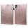 Custodia per tablet in pelle con motivo pavone in rilievo per Lenovo Tab M11 (oro rosa)
