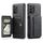 Per Samsung Galaxy A72 5G/4G Fierre Shann Porta carte di credito in pelle di mucca con cera d'olio Custodia posteriore per telefono (nero) Per Samsung Galaxy A72 5G/4G Fierre Shann Porta carte di credito in pelle di mucca con cera d'olio Custodia posteriore per telefono (nero)