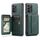 Per Samsung Galaxy A72 5G/4G Fierre Shann Porta carte di credito in pelle di mucca con cera d'olio Custodia posteriore per telefono (verde) Per Samsung Galaxy A72 5G/4G Fierre Shann Porta carte di credito in pelle di mucca con cera d'olio Custodia posteriore per telefono (verde)