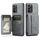 Per Samsung Galaxy A72 5G/4G Fierre Shann Porta carte di credito in pelle di mucca con cera d'olio Custodia posteriore per telefono (grigio) Per Samsung Galaxy A72 5G/4G Fierre Shann Porta carte di credito in pelle di mucca con cera d'olio Custodia posteriore per telefono (grigio)