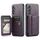 Per Samsung Galaxy A54 5G Fierre Shann Porta carte di credito in pelle di mucca con cera d'olio Custodia posteriore per telefono (viola) Per Samsung Galaxy A54 5G Fierre Shann Porta carte di credito in pelle di mucca con cera d'olio Custodia posteriore per telefono (viola)