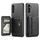 Per Samsung Galaxy A55 5G Fierre Shann Porta carte di credito in pelle di mucca con cera d'olio Custodia posteriore per telefono (nero) Per Samsung Galaxy A55 5G Fierre Shann Porta carte di credito in pelle di mucca con cera d'olio Custodia posteriore per telefono (nero)