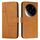 Per Xiaomi 14 Custodia per telefono in pelle con fibbia in pelle di vitello con cuciture ultra (giallo)
