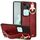 Per vivo S18 5G / V30 5G Custodia in pelle con cinturino posteriore per telefono (rosso) Per vivo S18 5G / V30 5G Custodia in pelle con cinturino posteriore per telefono (rosso)