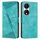 Custodia per telefono in pelle For Honor X7b Dream Triangle con cordino (verde) Custodia per telefono in pelle For Honor X7b Dream Triangle con cordino (verde)