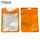 Busta a chiusura lampo per imballaggio in plastica CPP traslucida perlata da 100 pezzi/pacco, dimensioni: 12x17 cm (arancione)