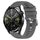 Per Huawei Watch GT3 46mm 22mm Cinturino in silicone morbido a tinta unita (grigio scuro) Per Huawei Watch GT3 46mm 22mm Cinturino in silicone morbido a tinta unita (grigio scuro)