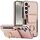 Per Samsung Galaxy S24+ 5G Borsa per carte elastica Custodia per telefono con anello (oro rosa) Per Samsung Galaxy S24+ 5G Borsa per carte elastica Custodia per telefono con anello (oro rosa)