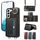 Per Samsung Galaxy S22 5G Borsa a tracolla Portafoglio Porta anello Custodia in pelle per telefono (Nero) Per Samsung Galaxy S22 5G Borsa a tracolla Portafoglio Porta anello Custodia in pelle per telefono (Nero)