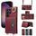 Per Samsung Galaxy S24 Ultra 5G Borsa a tracolla Portafoglio Porta anello Custodia in pelle per telefono(Rosso)