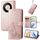 Custodia per telefono in pelle goffrata con chiusura a quattro foglie per Honor X9b (oro rosa) Custodia per telefono in pelle goffrata con chiusura a quattro foglie per Honor X9b (oro rosa)