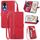 Custodia per telefono in pelle con cerniera fiore goffrato per Honor 90 (rossa) Custodia per telefono in pelle con cerniera fiore goffrato per Honor 90 (rossa)