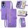 Custodia per telefono in pelle con cerniera fiore goffrato per Honor 90 (viola) Custodia per telefono in pelle con cerniera fiore goffrato per Honor 90 (viola)