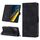 Custodia per telefono in pelle goffrata per Xiaomi Redmi K70E (nera)