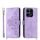 Custodia per telefono in pelle a portafoglio con fiori in rilievo per Honor X8b (viola) Custodia per telefono in pelle a portafoglio con fiori in rilievo per Honor X8b (viola)