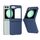 Per Samsung Galaxy Z Flip6 5G 3 in 1 Custodia opaca per PC con motivo a onde e cerniera (blu scuro) Per Samsung Galaxy Z Flip6 5G 3 in 1 Custodia opaca per PC con motivo a onde e cerniera (blu scuro)