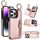 Custodia per telefono con cerniera doppia fibbia per iPhone 14 Pro Litchi Texture (oro rosa) Custodia per telefono con cerniera doppia fibbia per iPhone 14 Pro Litchi Texture (oro rosa)