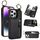 Custodia per telefono con cerniera doppia fibbia per iPhone 14 Pro Litchi Texture (nero) Custodia per telefono con cerniera doppia fibbia per iPhone 14 Pro Litchi Texture (nero)
