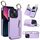 Per iPhone 13 Custodia per cellulare con cerniera con doppia fibbia e texture litchi (viola) Per iPhone 13 Custodia per cellulare con cerniera con doppia fibbia e texture litchi (viola)