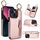 Per iPhone 13 mini Custodia per telefono con cerniera con doppia fibbia e texture Litchi (oro rosa) Per iPhone 13 mini Custodia per telefono con cerniera con doppia fibbia e texture Litchi (oro rosa)