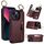 Custodia per telefono per iPhone 13 mini Litchi Texture Zipper doppia fibbia (rosso bordeaux) Custodia per telefono per iPhone 13 mini Litchi Texture Zipper doppia fibbia (rosso bordeaux)