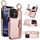 Per iPhone 12 Custodia per cellulare con cerniera con doppia fibbia e texture litchi (oro rosa) Per iPhone 12 Custodia per cellulare con cerniera con doppia fibbia e texture litchi (oro rosa)
