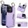 Custodia per telefono per iPhone 12 mini Litchi Texture Zipper doppia fibbia (viola) Custodia per telefono per iPhone 12 mini Litchi Texture Zipper doppia fibbia (viola)