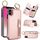 Per iPhone XS / X Custodia per cellulare con cerniera con doppia fibbia e texture litchi (oro rosa) Per iPhone XS / X Custodia per cellulare con cerniera con doppia fibbia e texture litchi (oro rosa)