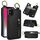 Per iPhone XS / X Custodia per telefono con cerniera con doppia fibbia e texture litchi (nera) Per iPhone XS / X Custodia per telefono con cerniera con doppia fibbia e texture litchi (nera)