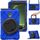 Per Samsung Galaxy Tab Active5 X300 Custodia tablet PC ibrida in silicone con supporto e tracolla (blu)