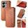 Custodia per telefono in pelle magnetica pressata a griglia cubica per Honor X9b (marrone) Custodia per telefono in pelle magnetica pressata a griglia cubica per Honor X9b (marrone)