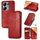 Custodia per telefono in pelle magnetica pressata con griglia cubica per Honor X9b (rossa) Custodia per telefono in pelle magnetica pressata con griglia cubica per Honor X9b (rossa)