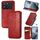 Custodia per telefono in pelle magnetica pressata con griglia cubica per Xiaomi Redmi K70E (rossa) Custodia per telefono in pelle magnetica pressata con griglia cubica per Xiaomi Redmi K70E (rossa)