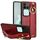 Custodia posteriore in pelle con cinturino per vivo S18 Pro 5G / V30 Pro 5G (rossa) Custodia posteriore in pelle con cinturino per vivo S18 Pro 5G / V30 Pro 5G (rossa)
