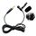 Microfono lavalier con trasmissione wireless con spina filettata interna diritta da 3,5 mm, lunghezza: 1,5 m (copertura in spugna + copertura antivento in pelliccia di coniglio) Microfono lavalier con trasmissione wireless con spina filettata interna diritta da 3,5 mm, lunghezza: 1,5 m (copertura in spugna + copertura antivento in pelliccia di coniglio)
