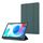 Per Samsung Galaxy Tab A9+ Custodia tablet in pelle TPU 3 pieghe in puro colore con slot per penna (verde scuro)